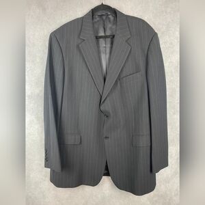 Brooks Brothers  346 Blue Wool Striped 2 Button Blazer Jacket 46R
